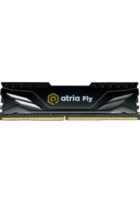 Пам'ять 8Gb DDR4, 2666 MHz, Atria Fly, Black, 19-19-19-43, 1.2V, з радіатором (UAT42666CL19B/8)