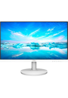 Монітор 23.8" Philips 241V8AW/00, White, WLED, IPS, 1920x1080 (16:9), 4 мс, 75 Гц, 250 кд/м², 1000:1, 178°/178°, 2x2 Вт, VGA/HDMI, VESA 100x100 мм, Adaptive Sync
