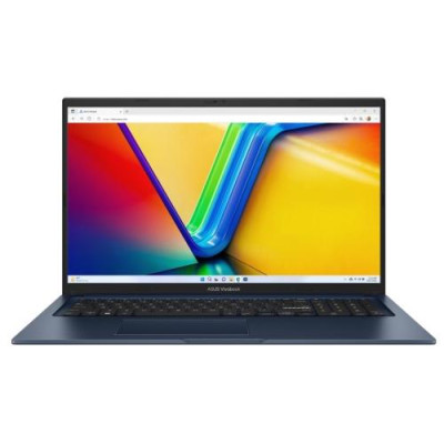 Ноутбук 17" Asus VivoBook 17 X1704VA-AU159 (90NB10V2-M007U0) Quiet Blue 17.3" FullHD 1920x1080 IPS матовий, Intel Core i3-1315U 3.3-4.5GHz, RAM 8GB, SSD 512GB, Intel UHD Graphics, DOS