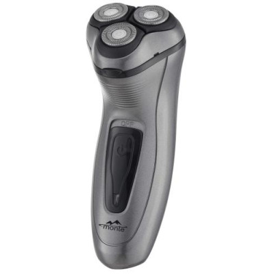 Електробритва Monte MT-5003 G, Grey, 3 плаваючі головки для голення, роторна система голення, сухе голення, вбидований триммер