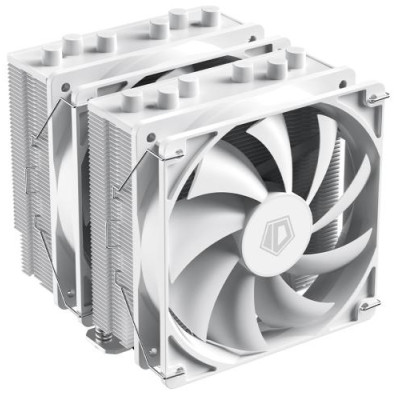 Кулер для процесора ID-Cooling SE-206-XT White, 2x120 мм, алюміній/мідь, Intel: 1851, 1700, 1200, 1151, 1150, 1155, 1156, AMD: AM5, AM4, 136х156х120 мм, 4-pin PWM, до 250 Вт