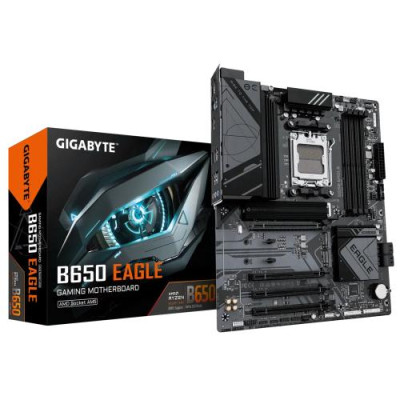 Материнська плата AM5 Gigabyte B650 EAGLE, B650, 4xDDR5, Int.Video (CPU), 4xSATA3, 3xM.2, 1xPCI-E 4.0 x16, 3xPCI-E 3.0 x16, Realtek 7.1, Realtek GbE, 4xUSB3.2/8xUSB2.0, HDMI/DP, ATX