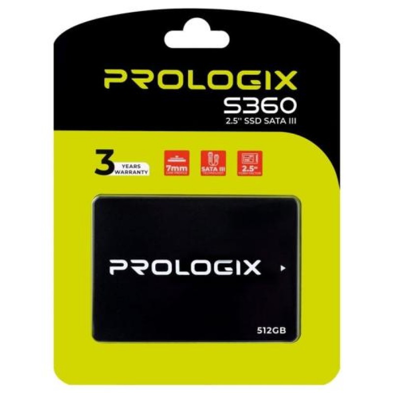 Твердотільний накопичувач SSD 512Gb, ProLogix S360, SATA3, 2.5", 3D TLC, 530/510 МБ/с (PRO512GS360)