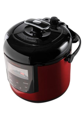 Мультиварка-скороварка Liberton LPC-4502, Red/Black, 1000W, електронне управління, чаша 6л, дисплей, 18 програм, мультикухар, антипригарне покриття, таймер відстрочки, автопідігрів