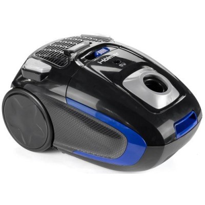 Пилосос Holmer HVC-835BG ECO, Black/Blue, 900W, багаторазовий мішок, об'єм пилозбірника 3.5л, універсальна щітка підлога/килим; 2в1 для м'яких меблів і щілинна, HEPA-фільтр, який можна мити, регулювання потужності на корпусі