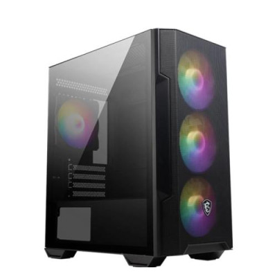 Корпус MSI MAG FORGE M100R, Black, без БЖ, Micro Tower, для Micro-ATX / Mini-ITX, 1xUSB 3.2 / 2xUSB 2.0, макс. CPU - 160 мм / VGA - 300 мм, 4x120 мм ARGB, бічна панель із загартованого скла 3 мм