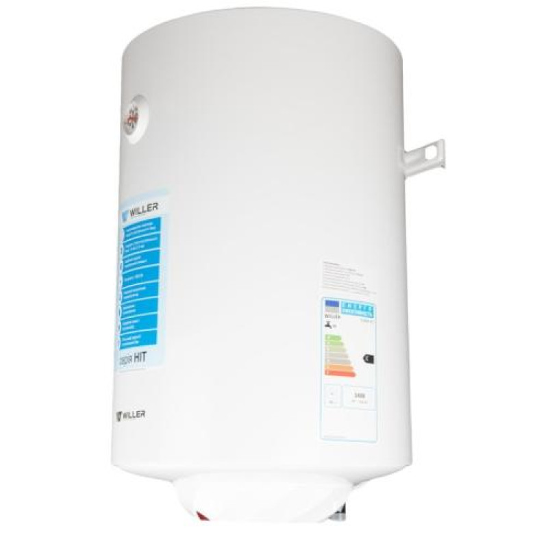Водонагрівач Willer EV80R-HIT, White, 1500W, 80л, вертикальний, мокрий ТЕН, механічне керування, зовнішній терморегулятор, бак титанокварцова емаль, C, 75.8х45х46.5см