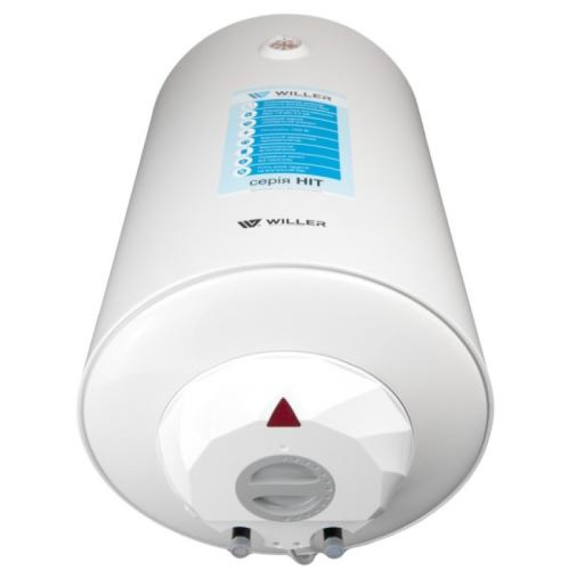 Водонагрівач Willer EV80R-HIT, White, 1500W, 80л, вертикальний, мокрий ТЕН, механічне керування, зовнішній терморегулятор, бак титанокварцова емаль, C, 75.8х45х46.5см
