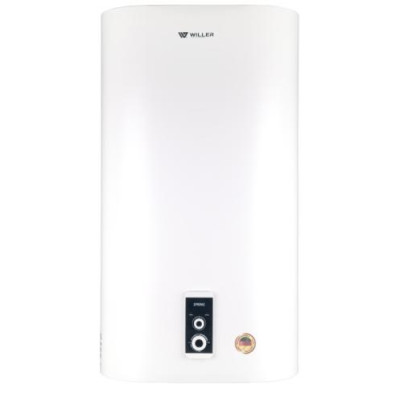 Водонагрівач Willer EVH80R Spring, 2000W, 80л, універсальний, мокрий ТЕН, 2 ТЕНи, плаский, механічне керування, 3 режими потужності, зовнішній терморегулятор, бак титанокварцова емаль, С, 95.5х53х31см