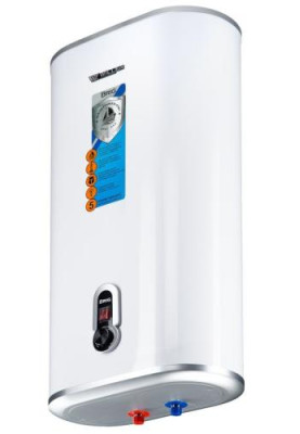 Водонагрівач Willer IV50DR Brig, White, 2000W, 50л, плаский, сухий ТЕН, вертикальний, 2 ТЕНи, механічне керування, 2 режими потужності, зовнішній терморегулятор, бак нержавіюча сталь, D, 86.5х43.5х26см