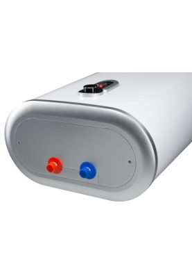 Водонагрівач Willer IV50DR Brig, White, 2000W, 50л, плаский, сухий ТЕН, вертикальний, 2 ТЕНи, механічне керування, 2 режими потужності, зовнішній терморегулятор, бак нержавіюча сталь, D, 86.5х43.5х26см