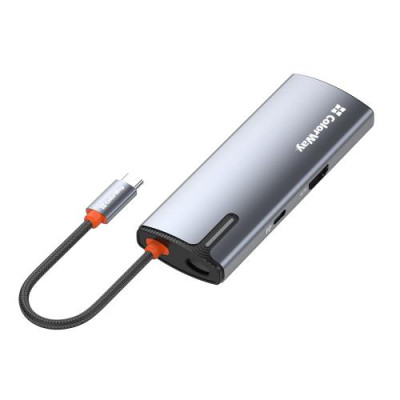 Хаб USB ColorWay "5-in-1", Grey, Type-C 3.0 - 3xUSB 3.0/HDMI/1xType-C (100 Вт), кабель 17 см, алюмінієвий корпус (CW-HUB01)