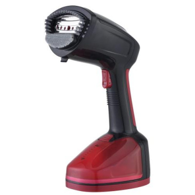 Відпарювач Monte MT-1572, Black/Red, 2000W, 2 режими работи, паровий удар, постійна пара 25 г/хв, об'єм бака для води 350мл, насадка-щітка, антикрапля, захист від утворення накипу