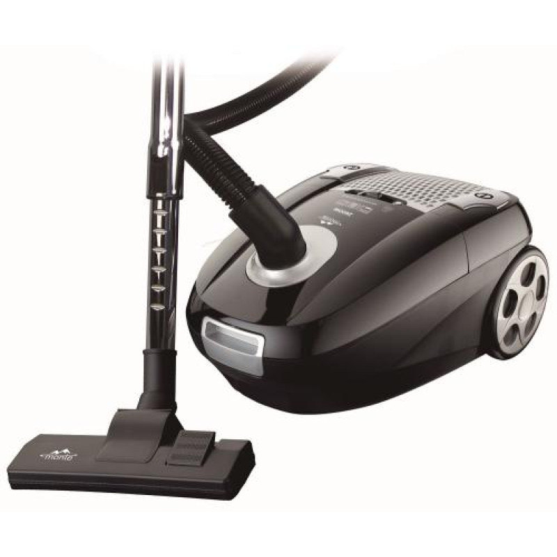Пилосос Monte MT-8194, Black, 2600W, мішковий, потужність всмоктування 500W, об'єм пилозбірника 4.5л, щітка підлога/килим, щілинна, для м'яких меблів, тканинний мішок, HEPA-фільтр