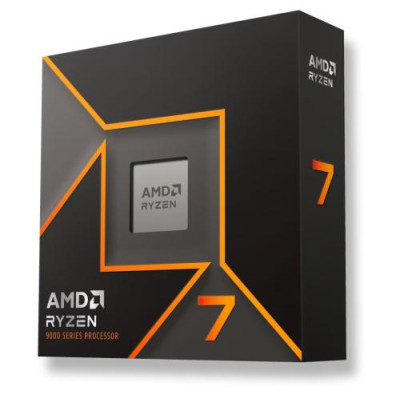 Процесор AMD (AM5) Ryzen 7 9700X, Box, 8x3.8 GHz (Turbo Boost 5.5 GHz), Radeon Graphics, L3 32Mb, Zen 5 (Granite Ridge), 4 nm, TDP 65 Вт, розблокований множник, система охолодження в комплекті не йде (100-100001404WOF)