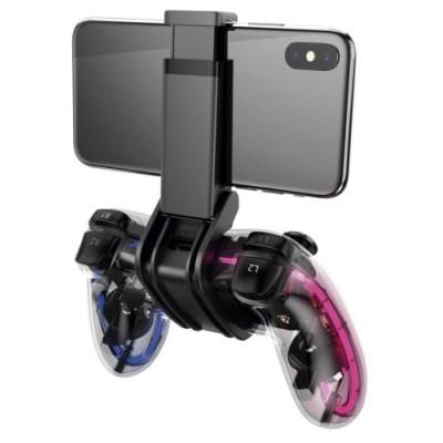 Геймпад Havit G180BT RGB, Transparent, бездротовий (Bluetooth 5.0), вібрація, 800 mAh, кріплення для телефону