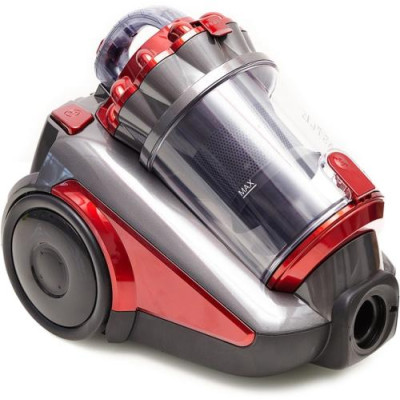 Пилосос Castle CW-104R, Gray/Red, 2400W, безмішковий, циклонний, об'єм пилозбірника 4л, фільтр HEPA, насадки: 2-позиційна, для щілин, для меблів