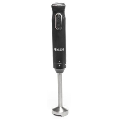Блендер Eisen EBS-104P, Black, 1000W, понурювальний, 2 швидкості з плавним регулюванням, турбо режим, подрібнювач 400мл, склянка 500мл, насадка для пюре, винчик