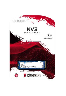 Твердотільний накопичувач SSD 2Tb, Kingston NV3, PCI-E 4.0 x4, M.2 2280, 3D TLC, 6000/5000 МБ/с (SNV3S/2000G)