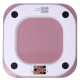 Ваги підлогові Liberton LBS-0812 SMART, Pink, LCD-дисплей, синхронизація по Bluetooth, максимальна вага 180кг, точність вимірювання 100г, матеріал поверхні ударостійке скло, індикатор заряду, індикатор перевантаження, живлення 3*AAA (у комплекті)