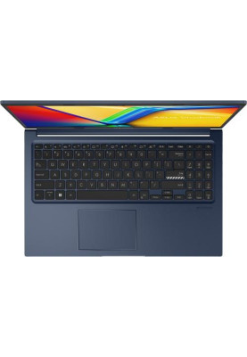 Ноутбук 15" Asus VivoBook 15 X1504VA-BQ499 (90NB10J1-M00PH0) Quiet Blue 15.6" FullHD 1920x1080 матовий, Intel Core i3-1315U 1.2-4.5GHz, RAM 16GB, SSD 512GB, Intel UHD Graphics, DOS