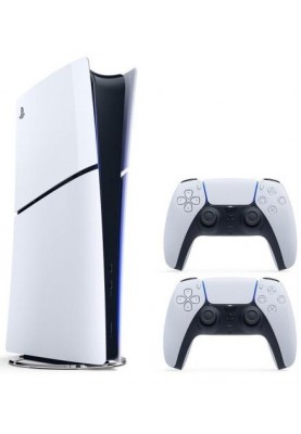 Ігрова приставка Sony PlayStation 5 Slim Digital Edition, White, без Blu-ray приводу + додатковий джойстик DualSense