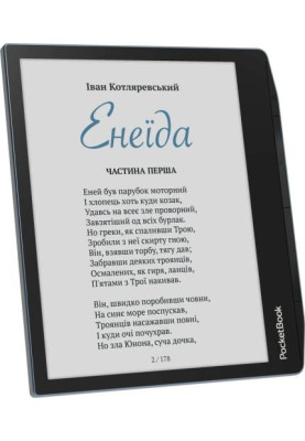 Електронна книга 7" PocketBook Era Color, Stormy Sea, WiFi, 1680x1264 (E Ink Kaleido 3), 1Gb / 32Gb, сенсорний екран, 16 градацій сірого, 300 DPI, підсвічування екрану SMARTlight, 2500 mAh, Type-C, IPx8 (PB700K3-1-CIS)