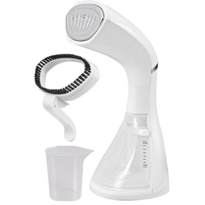 Відпарювач Liberton LHS-6904, White, 1600W, постійна пара 25 г/хв, 3 режими, об'єм бака для води 280мл, LED-дисплей, паровий удар, вертикальне та горизонтальне відпарювання, кліпса для брюк+щітка, антикрапля
