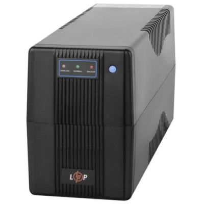 Джерело безперебійного живлення LogicPower 650VA-P Black, 650 ВА, 390 Вт, лінійно-інтерактивний, 2 розетки (Schuko), батарея 12В/7.5 Ач x 1 шт, пластиковий корпус (1879)
