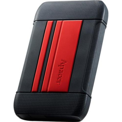 Зовнішній жорсткий диск 1Tb Apacer AC633, Black/Red, 2.5", USB 3.2 (Gen 1), ударостійкий, прогумований корпус (AP1TBAC633R-1)