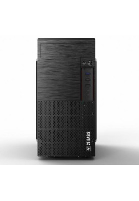 Корпус 2E BASIS Black, без БЖ, Mini Tower, для Micro ATX / Mini ITX, 1хUSB 3.0, 2хUSB 2.0, 188x361x360 мм, 2.31 кг (2E-RD860-3U)