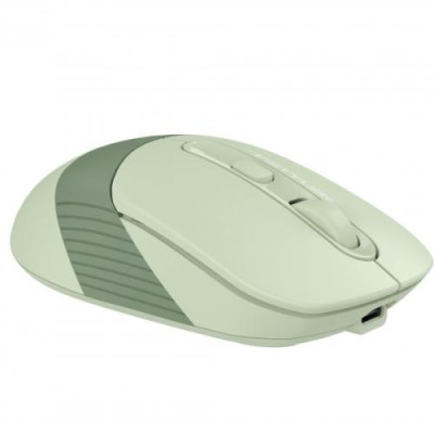 Миша A4Tech Fstyler FB10C, Matcha Green, USB, бездротова, оптична, BT+RF (Combo), 1200/1600/2000/2400 dpi, 125 Hz, 4 кнопки, вбудований Li акумулятор