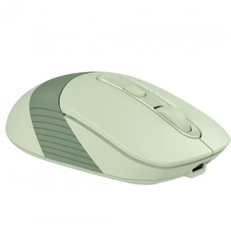 Миша A4Tech Fstyler FB10C, Matcha Green, USB, бездротова, оптична, BT+RF (Combo), 1200/1600/2000/2400 dpi, 125 Hz, 4 кнопки, вбудований Li акумулятор