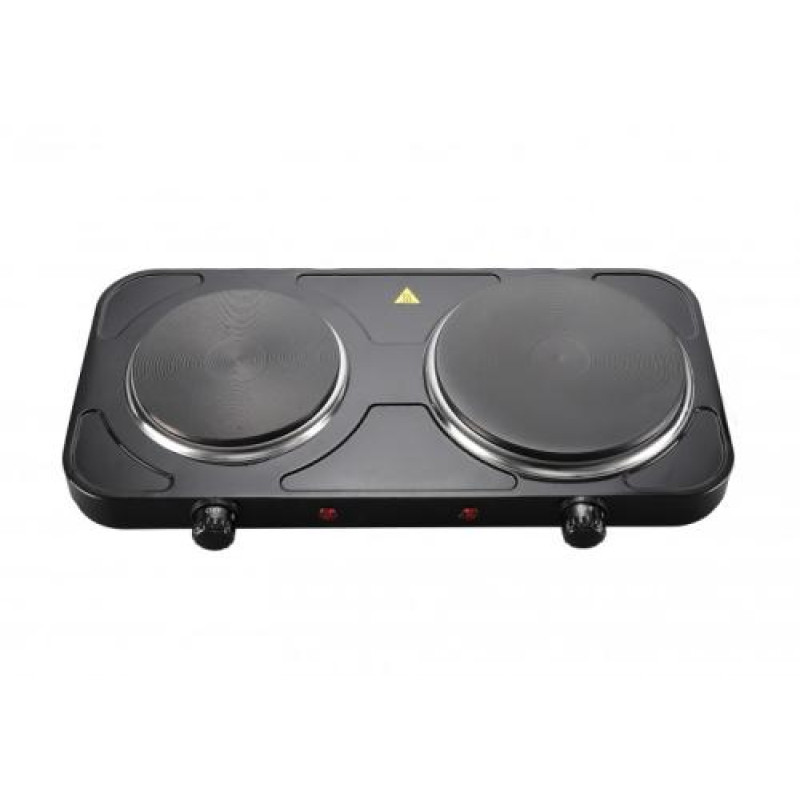 Настільна плита Eisen EHP-258B Black, 2500W (1500+1000), 2 конфорки 18,5 та 15,5см, чавун, 5 режимів температури, термостат від перегрівання