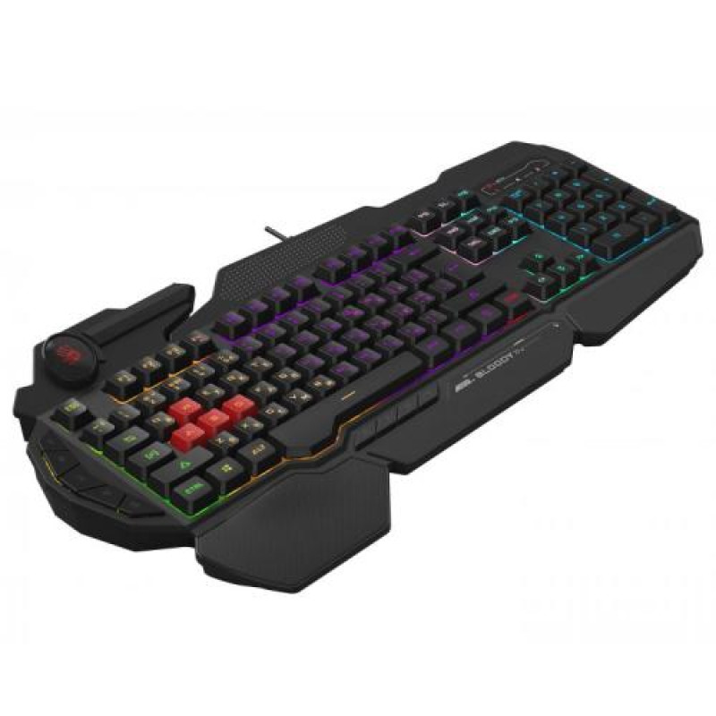 Клавіатура Bloody B310N Black, USB, ігрова, неонове підсвічування, ефекти "дихання"
