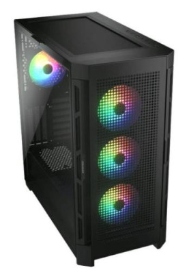 Корпус Cougar Duoface Pro RGB Black, без БЖ, ATX / Micro ATX / Mini ITX, USB 3.0 x2, USB 2.0 x1, Type-C Gen 2, RGB підсвічування, 4x120 ARGB, загартоване скло, 240x496x465 мм