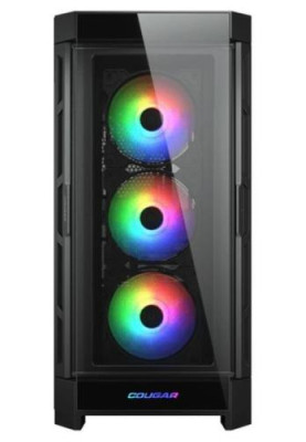 Корпус Cougar Duoface Pro RGB Black, без БЖ, ATX / Micro ATX / Mini ITX, USB 3.0 x2, USB 2.0 x1, Type-C Gen 2, RGB підсвічування, 4x120 ARGB, загартоване скло, 240x496x465 мм