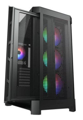 Корпус Cougar Duoface Pro RGB Black, без БЖ, ATX / Micro ATX / Mini ITX, USB 3.0 x2, USB 2.0 x1, Type-C Gen 2, RGB підсвічування, 4x120 ARGB, загартоване скло, 240x496x465 мм