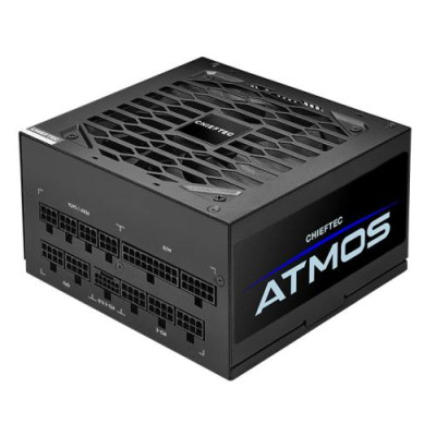 Блок живлення 750 Вт, Chieftec ATMOS, Black, модульний, 80+ Gold, Active PFC, 120 мм FDB, 4xMolex/9xSATA/1x16-pin/4x6+2-pin/1x20+4-pin/2x4+4-pin, захист AFC/OCP/PP/OPP/ (CPX-750FC)
