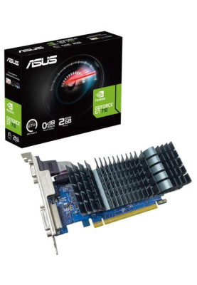 Відеокарта GeForce GT710, Asus, 2Gb GDDR5, 64-bit, VGA/DVI-D/HDMI, 954/5012 MHz, Silent, Low Profile (GT710-SL-2GD5-BRK-EVO)