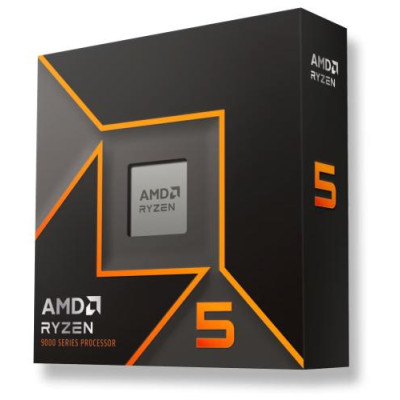 Процесор AMD (AM5) Ryzen 5 9600X, Box, 6x3.9 GHz (Turbo Boost 5.4 GHz), Radeon Graphics, L3 32Mb, Zen 5 (Granite Ridge), 4 nm, TDP 65 Вт, розблокований множник, система охолодження в комплекті не йде (100-100001405WOF)