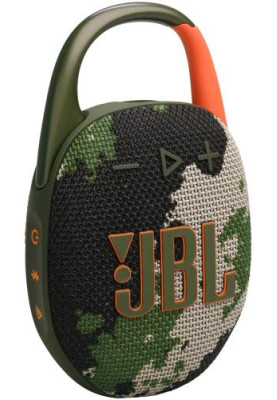 Колонка портативна 1.0 JBL Clip 5 Squad, 7B, Bluetooth, живлення від акумулятора, IP67 водонепроникна (JBLCLIP5SQUAD)