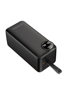 Універсальна мобільна батарея 50000 mAh, ColorWay, Black, 22.5 Вт, 1xType-C (PD3.0) / 1xUSB (QC4.0), вбуд. кабель Type-C / Lightning, цифровий LED дисплей (CW-PB500LPA4BK-PDD)