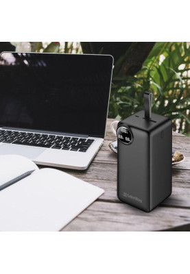 Універсальна мобільна батарея 50000 mAh, ColorWay, Black, 22.5 Вт, 1xType-C (PD3.0) / 1xUSB (QC4.0), вбуд. кабель Type-C / Lightning, цифровий LED дисплей (CW-PB500LPA4BK-PDD)
