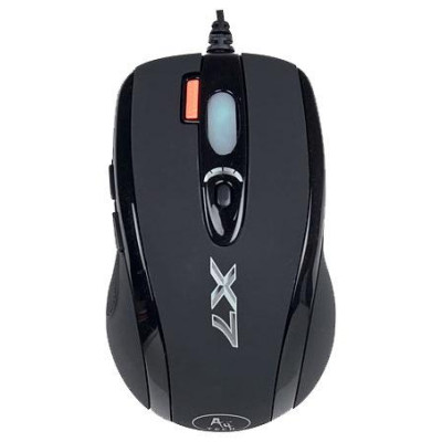 Миша A4Tech X-710BK Oscar mouse Black, Optical, USB, 2000 dpi, Gaming X7, налаштування режиму DPI, кнопка потрійного пострілу, програмовані кнопки