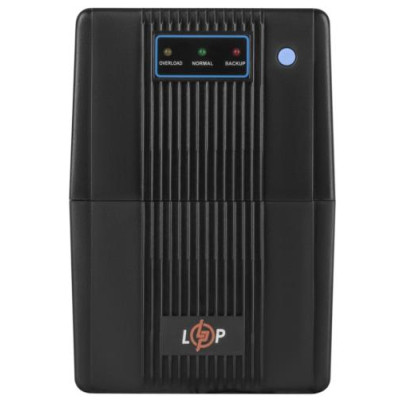 Джерело безперебійного живлення LogicPower LPM-700VA-P Black, 700 ВА, 490 Вт, лінійно-інтерактивний, 2 розетки (Schuko), 12В/9Агод x 1 шт (3172)