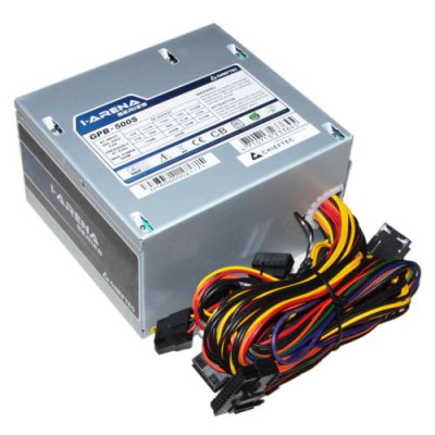 Блок живлення Chieftec 500W GPB-500S, 120 mm, 20+4pin, 1x4pin, SATA х 5, Molex 3x4pin, 1x6+2pin, кабелі немодульні