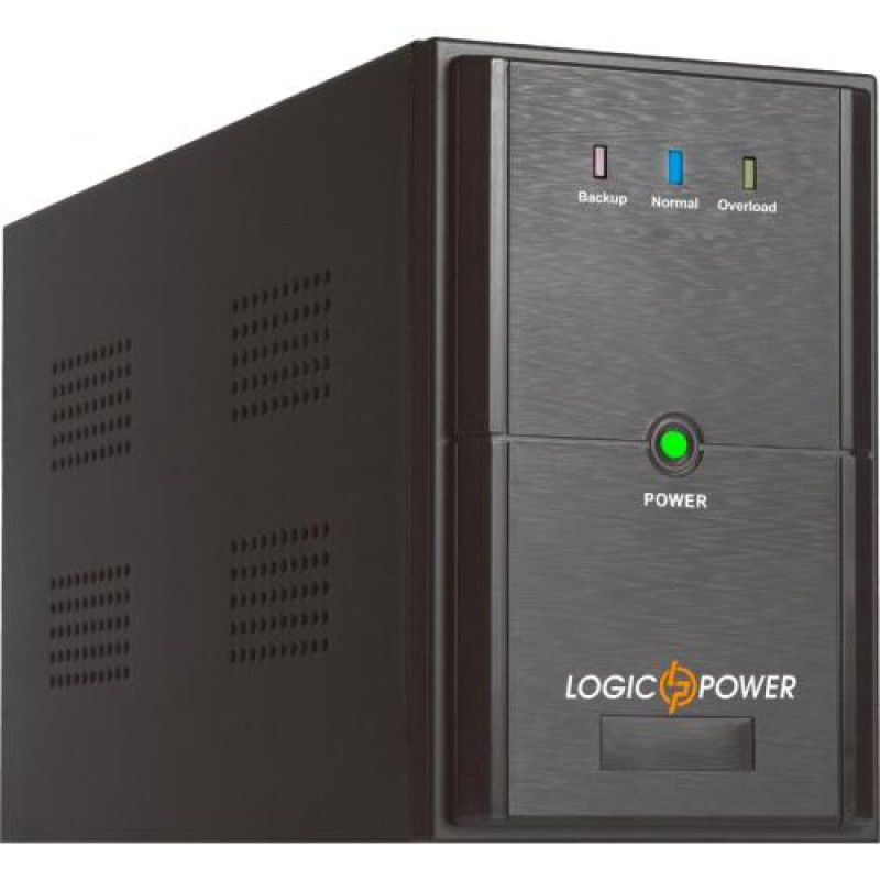 Джерело безперебійного живлення LogicPower LPM-U625VA Black, 625 ВА, 437 Вт, лінійно-інтерактивний, AVR є, 2 розетки (Schuko), батарея 12В/7.5Ач x 1 шт, металевий корпус (3404)