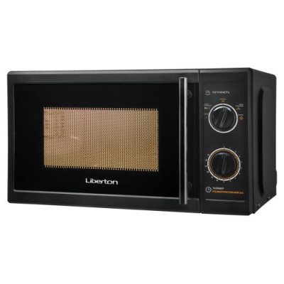 Мікрохвильова піч Liberton LMW-2077M Black, 700W, 20 л, механіка, 5 рівнів потужності
