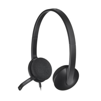 Навушники Logitech H340, Black, USB, шумостримуючий мікрофон, 20 Ом, 115 дБ, 1.8 м (981-000475)